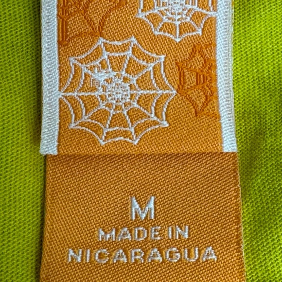 NWT Target Women’s Lime Trick or Treat Glitter Moon Black Cat Halloween Tee - Picture 5 of 8